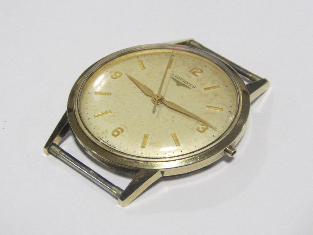 Appraisal: Gents ct gold cased Longines wrist watch lacking strap