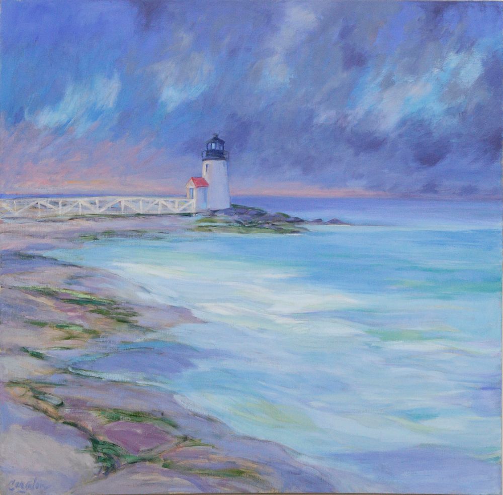 Appraisal: Elizabeth Congdon Oil on Canvas Brant Point Last Light Elizabeth