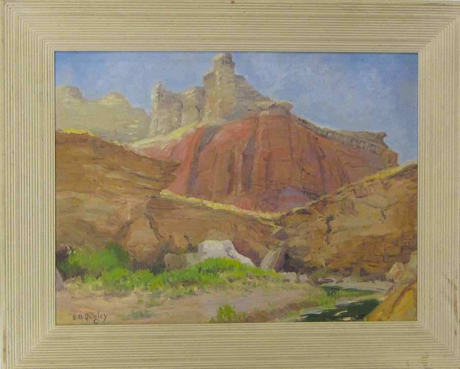 Appraisal: EDWARD B QUIGLEY OIL ON BOARD OREGON - Sketch near