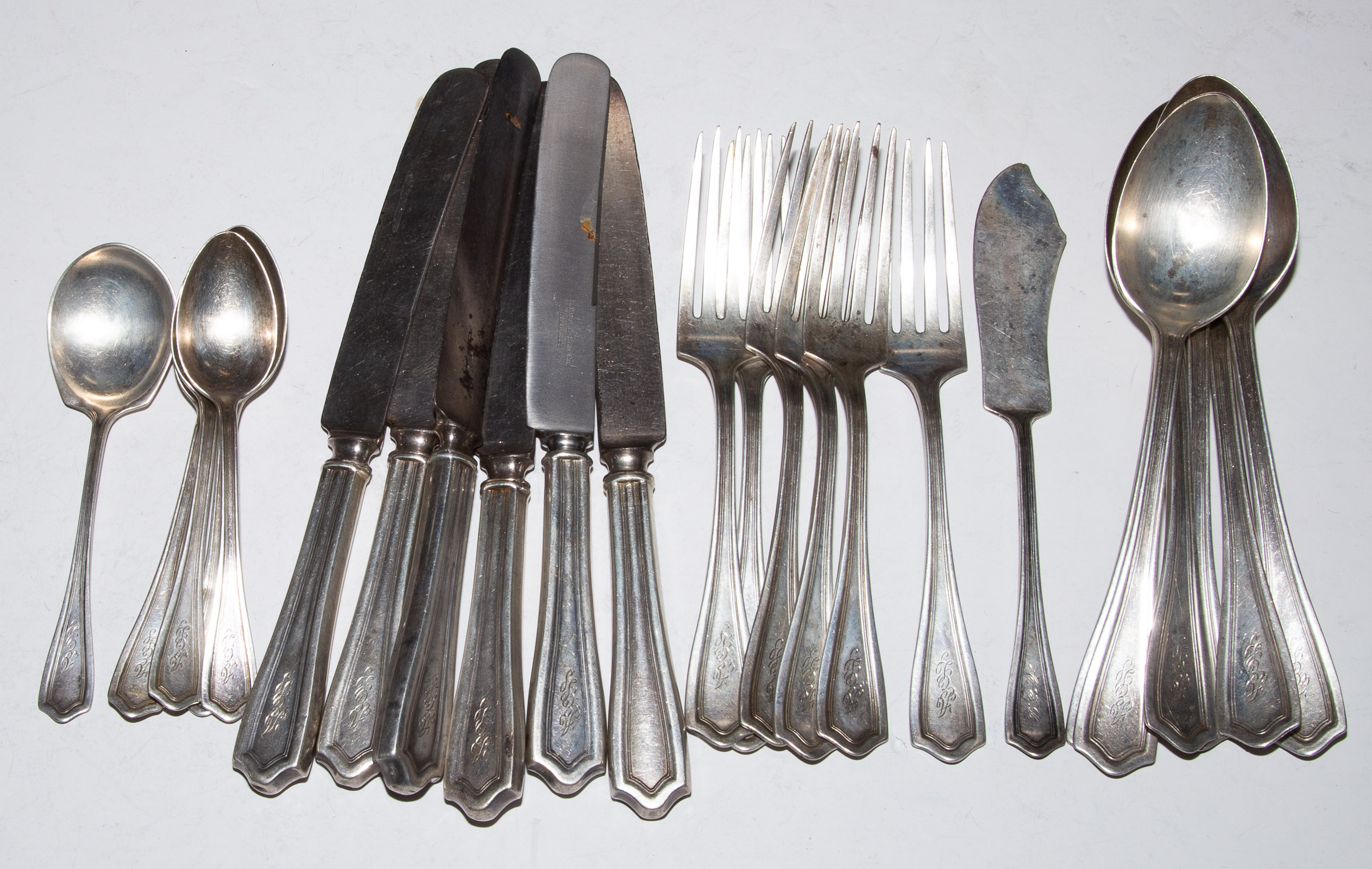 Appraisal: WATROUS STERLING PARTIAL FLATWARE SERVICE Including six dinner knives six