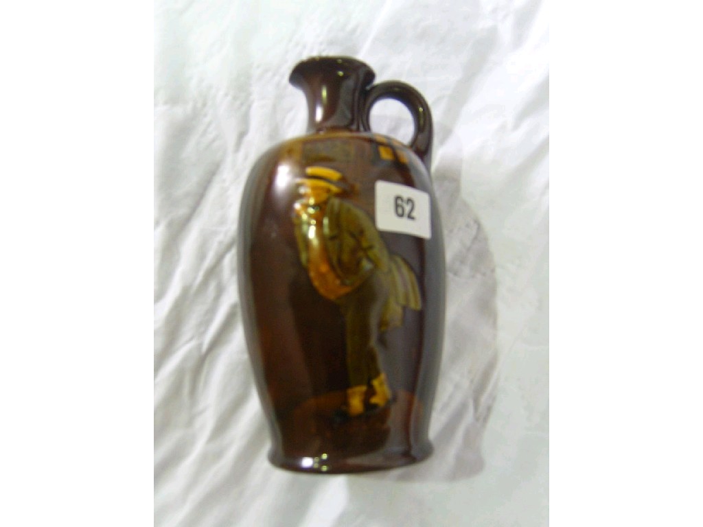 Appraisal: A Royal Doulton Kingsware flask with moulded and painted decoration