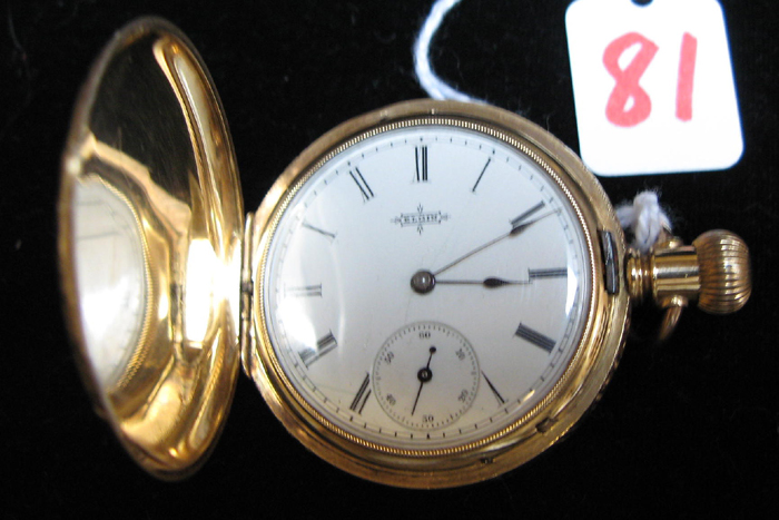 Appraisal: GOLD POCKET WATCH Elgin National Watch Co model size stem-wind