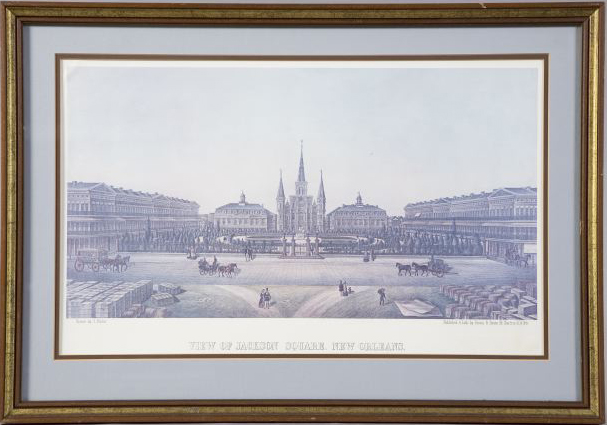 Appraisal: New Orleans School st Century View of Jackson Square New