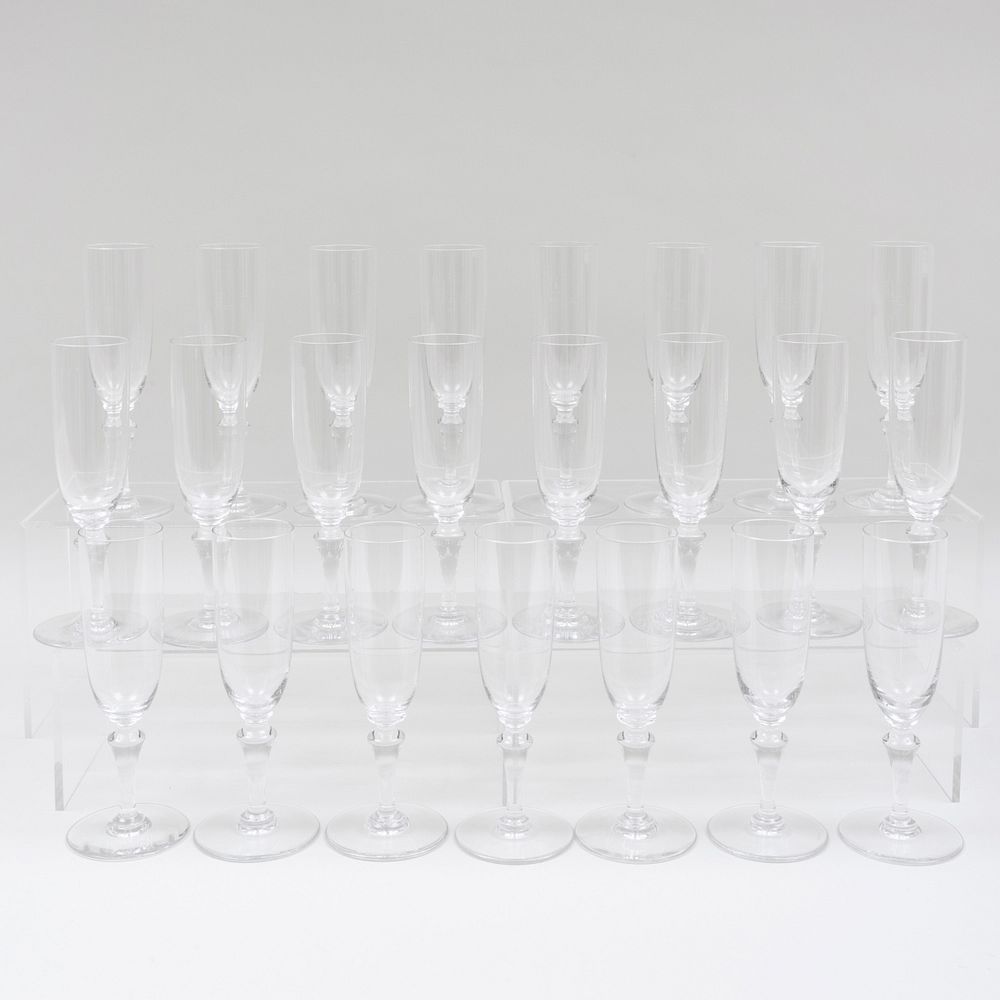 Appraisal: Group of Twenty-Two Baccarat Glass Champagne Flutes in high Condition