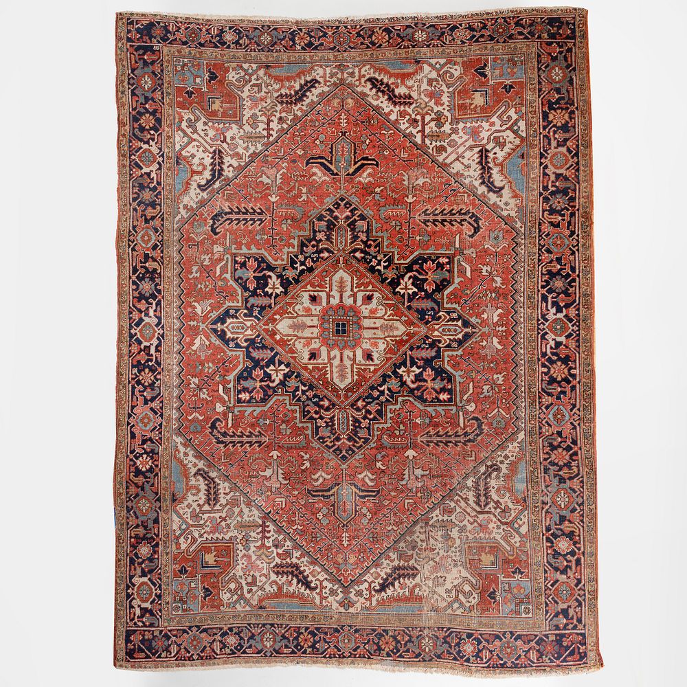 Appraisal: Persian Heriz Carpet ft in x ft in European Works