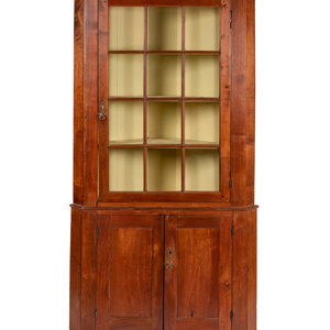 Appraisal: A Chippendale Cherrywood Corner Cupboard Pennsylvania Circa appears to retain