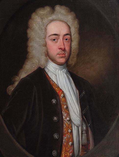 Appraisal: th Century English SchoolHalf length portrait of a wealthy gentleman