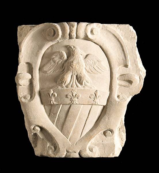 Appraisal: An Italian Renaissance carved marble coat of arms th century