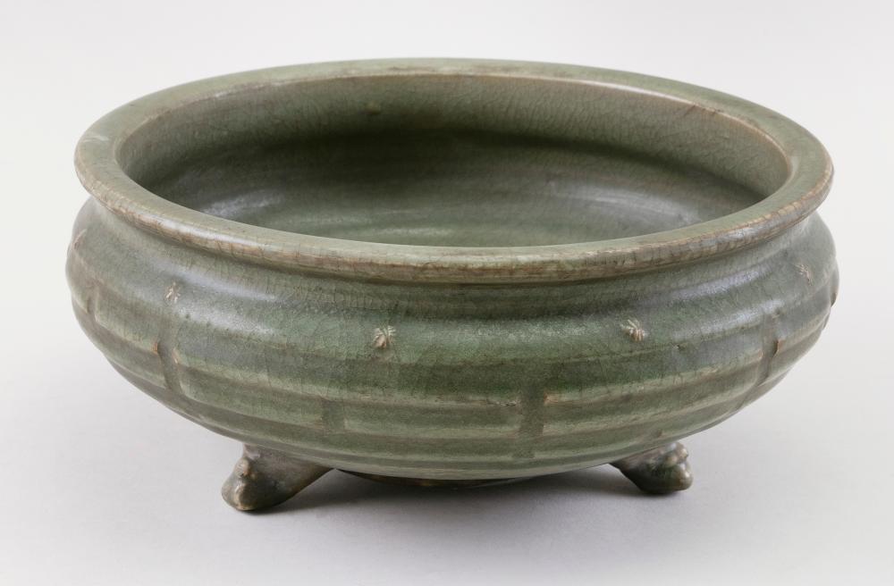 Appraisal: CHINESE CELADON PORCELAIN BRUSH WASHER EARLY TH CENTURY HEIGHT DIAMETER