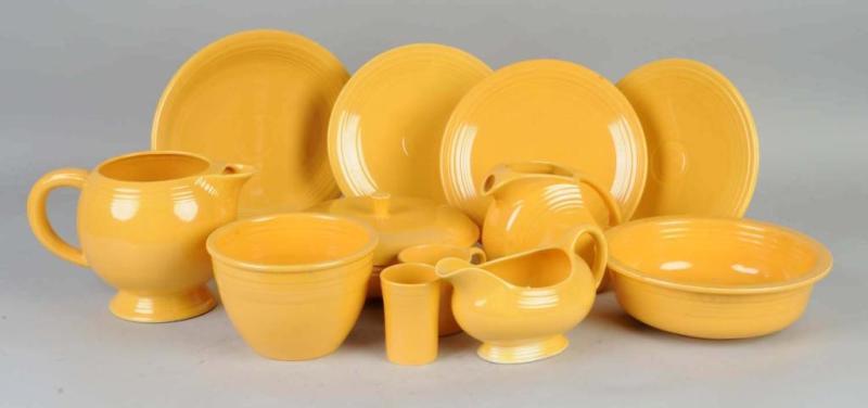 Appraisal: Lot of Yellow Mustard Colored Fiestaware Description Some unusual pieces