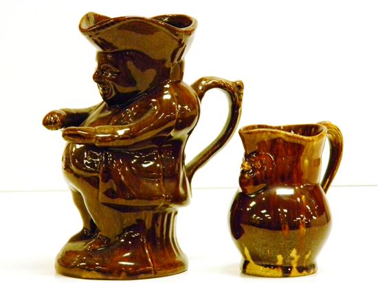 Appraisal: Two Bennington glaze brown Toby pitchers '' h and ''