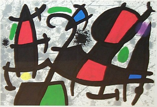 Appraisal: Derriere le Miroir lithograph printed in colors on Paper Miro