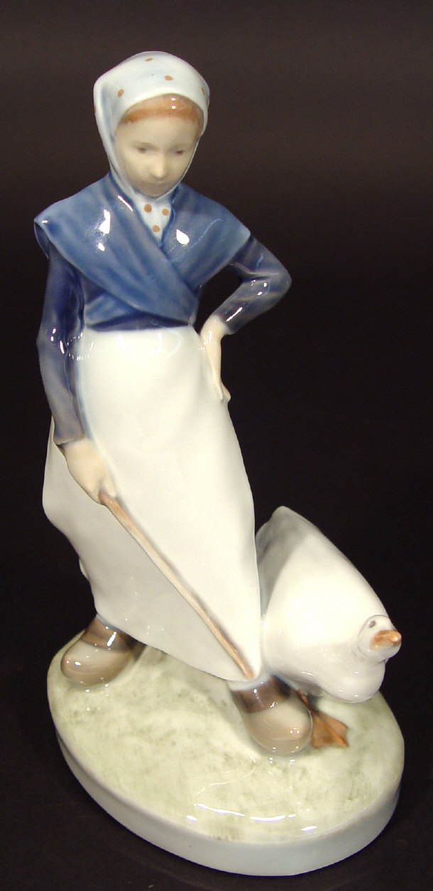 Appraisal: Royal Copenhagen china figure of a Dutch woman and goose