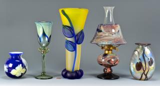 Appraisal: Group of Contemp Signed Art Glass Items pcs Grouping of