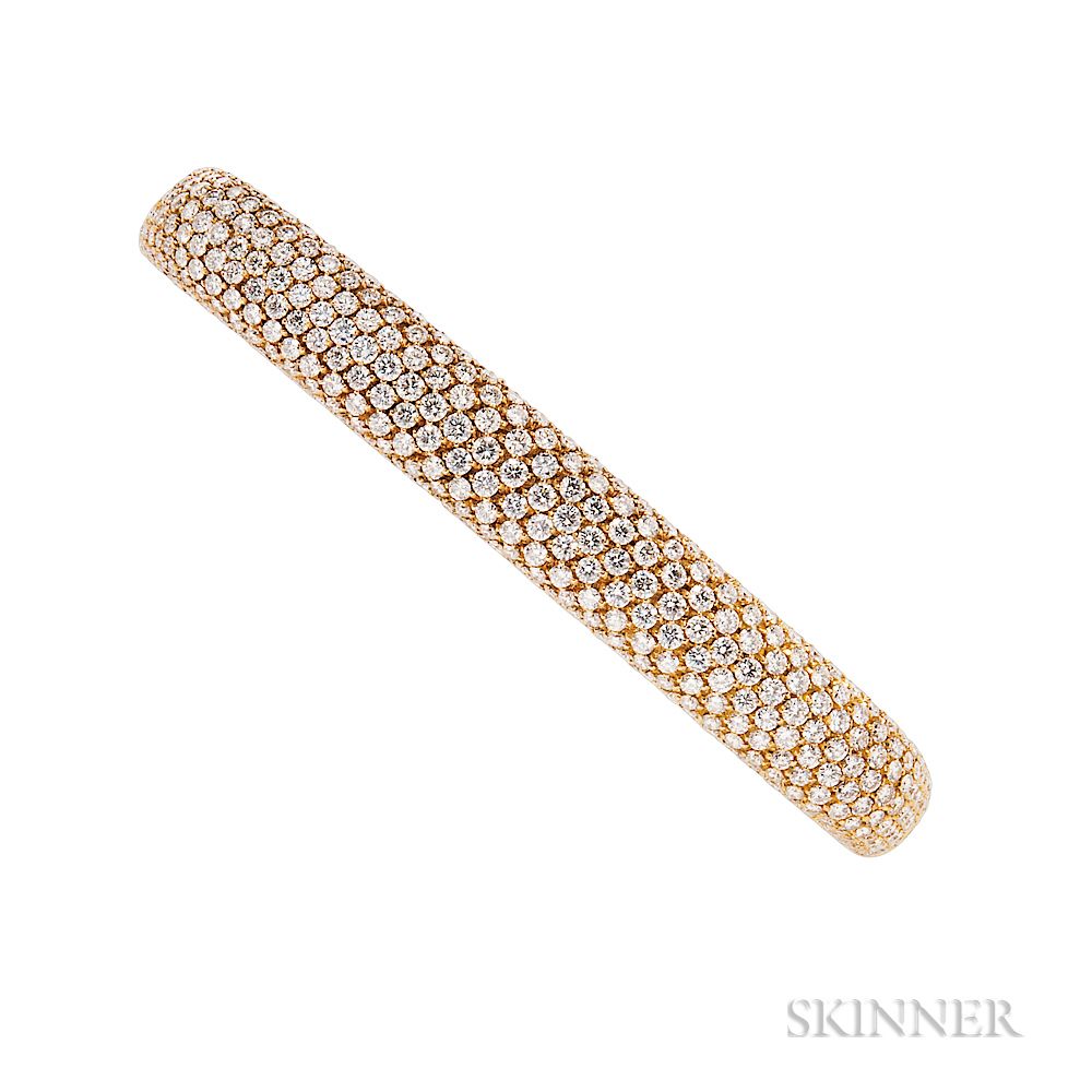 Appraisal: kt Gold and Diamond Bracelet Leo Pizzo kt Gold and