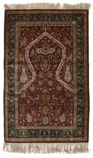 Appraisal: A Turkish Hereke Koum Kapi silk carpet Second quarter th