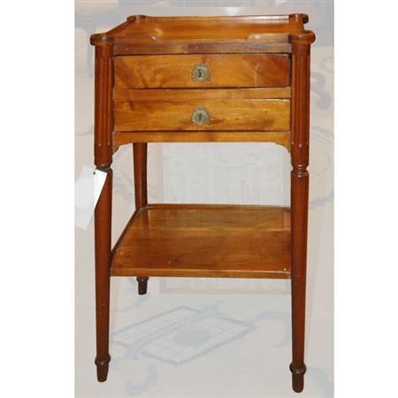 Appraisal: Provincial Louis XVI Walnut Side Table Estimate -