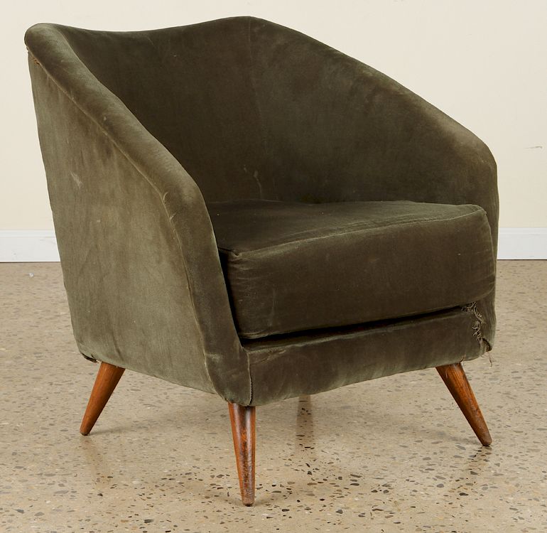 Appraisal: MID CENTURY MODERN ITALIAN CLUB CHAIR A mid century modern