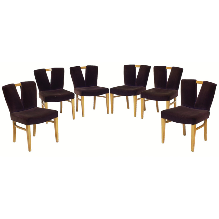 Appraisal: Paul Frankl dining chairs six by Johnson Furniture Co s