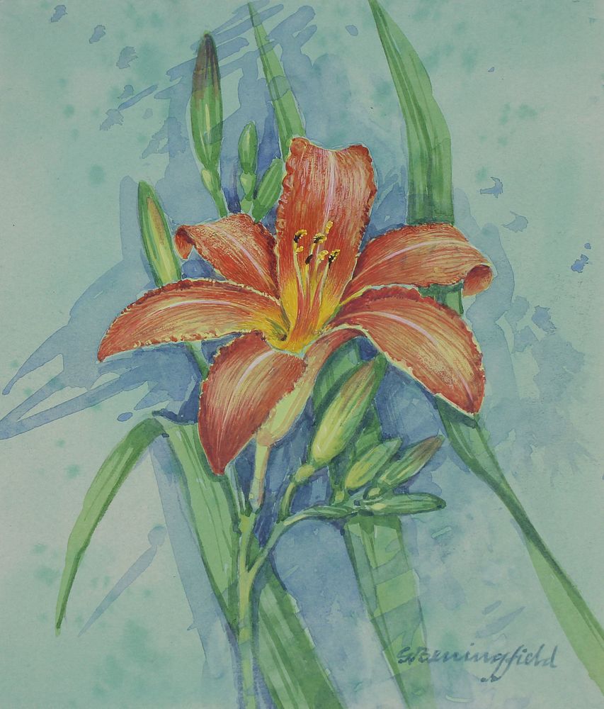 Appraisal: Gordon Beningfield - Day Lily Gordon Beningfield British - Day