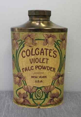 Appraisal: Large Colgate Talc Powder Advertising Bottle From a Larchmont NY