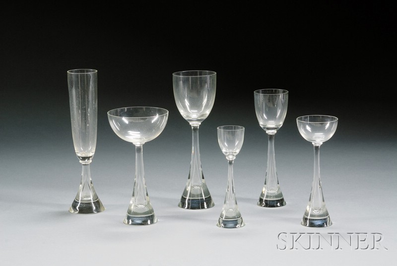 Appraisal: Seventy-eight Pieces of Pauly C - C V M Glassware