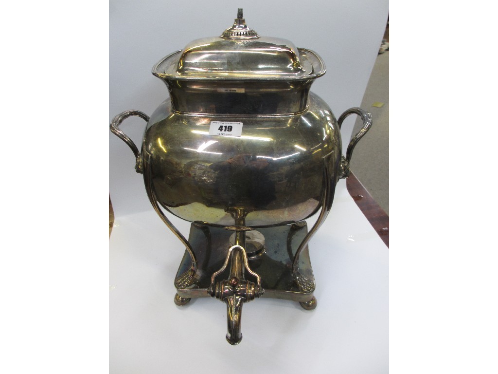 Appraisal: Large silver plated samovar