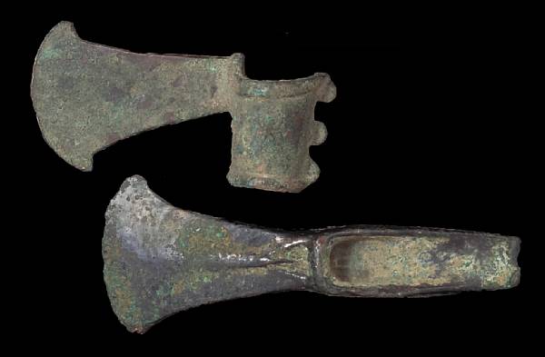 Appraisal: A lot of two Bronze Age axe heads Comprising A