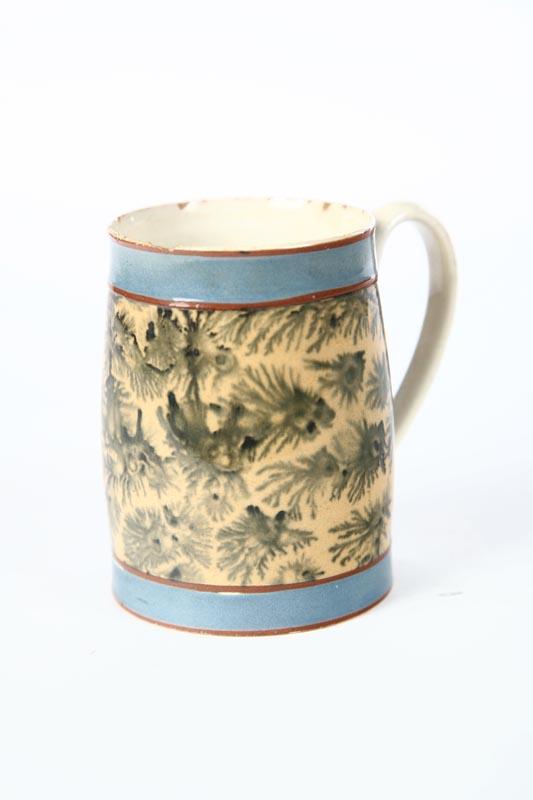 Appraisal: MOCHA MUG English st half- th century Freeform seaweed design