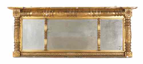 Appraisal: Federal giltwood overmantle mirror ca l w