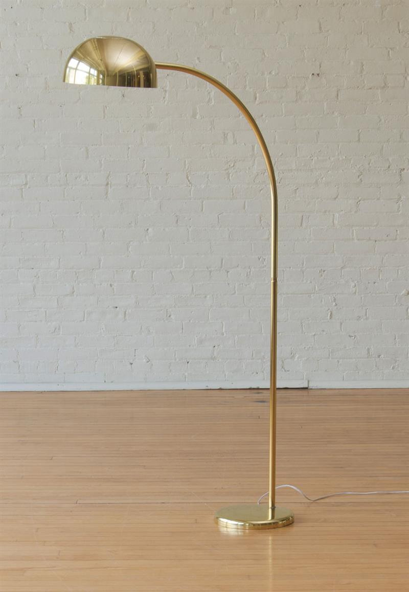 Appraisal: MODERN BRASS FLOOR LAMP x in in diam shade Estimate