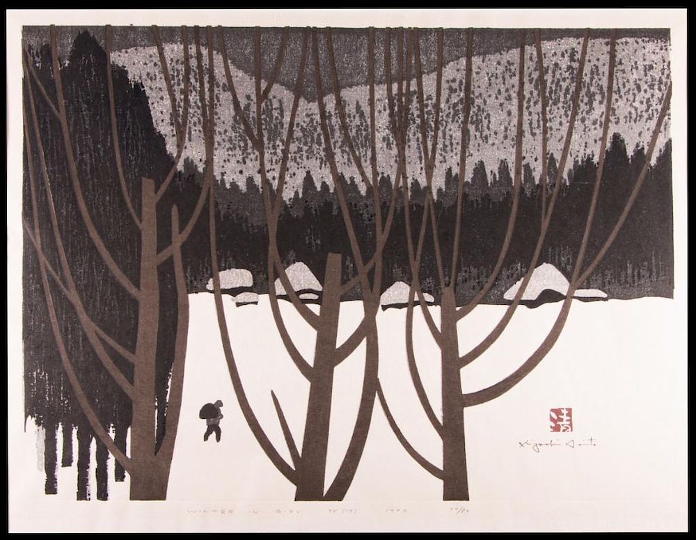 Appraisal: Kiyoshi SAITO - Kiyoshi SAITO - Title Winter in Aizu