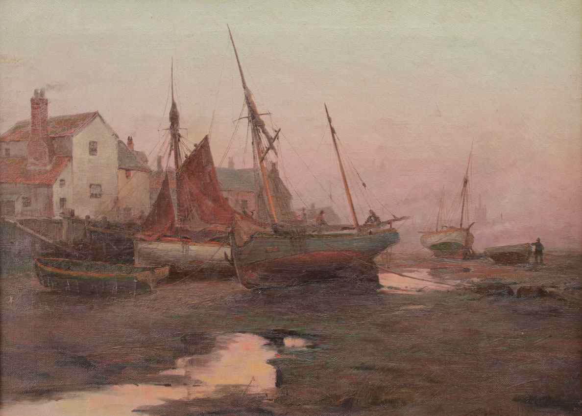 Appraisal: FLEMING Alexander M Canadian - ''Fishing Boats Low Tide Ipswich