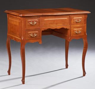 Appraisal: French Louis XV Style Carved Cherry Dressing Table French Louis