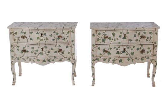 Appraisal: Pair Italian polychrome-painted chests of drawers Pieri Son Florence th