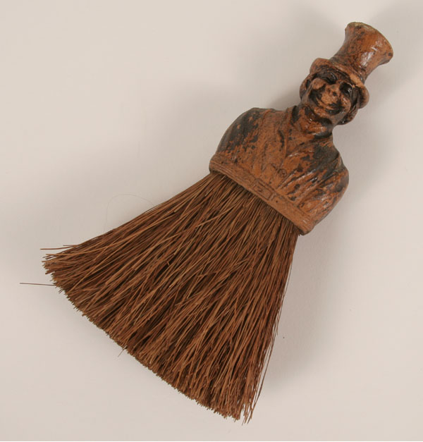 Appraisal: Black Americana figural butler wisk broom painted pressed wood H