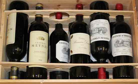 Appraisal: Eight bottles of Chateau D'Angludet Margaux Siechel in remains of