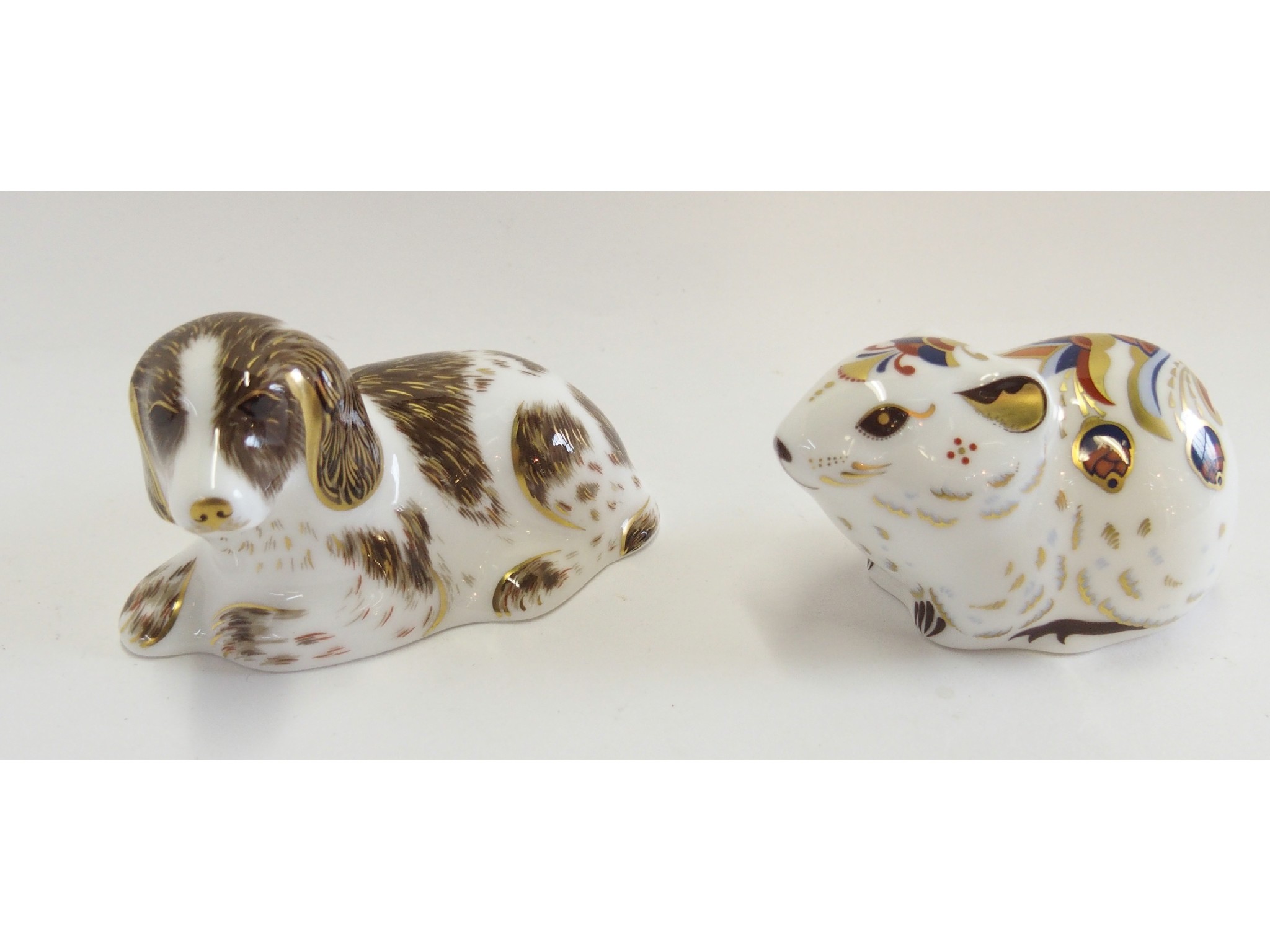 Appraisal: Two Royal Crown Derby porcelain paperweights Scruff and Bank Vole