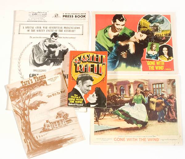 Appraisal: A group of ephemera related to Gone with the Wind