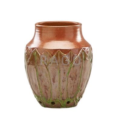 Appraisal: W J WALLEY Ceramic planter with leaves Condition Report