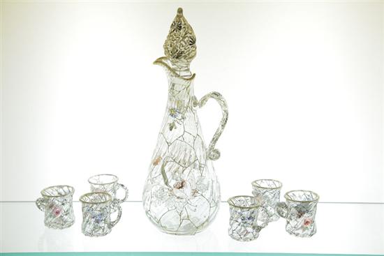 Appraisal: SEVEN PIECE MT WASHINGTON NAPOLI BEVERAGE SET Clear glass set