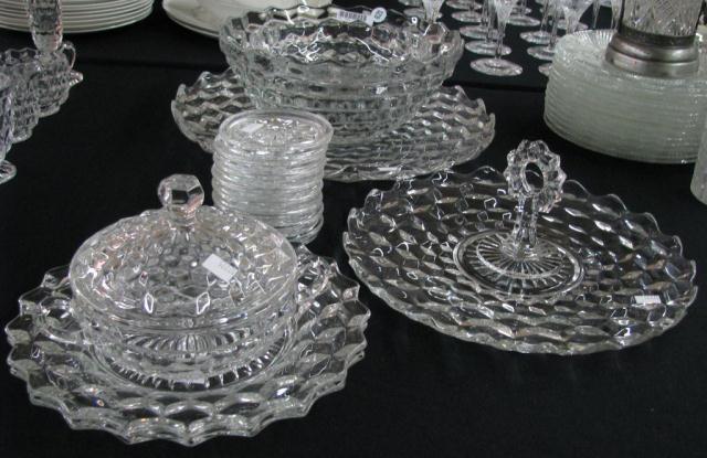 Appraisal: Collection of American Fostoria Glass including handled cookie plate large