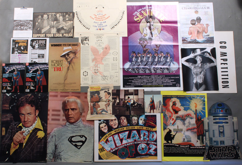 Appraisal: - Collection of Movie Posters Flyers and Photographs Collection of