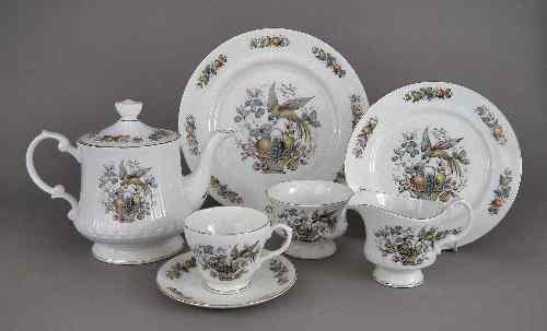 Appraisal: A Berkshire bone china part dinner and tea service printed