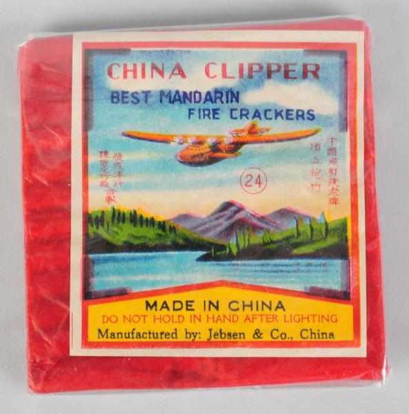 Appraisal: China Clipper -Pack Firecrackers Class Manufactured by Jebsen Company One