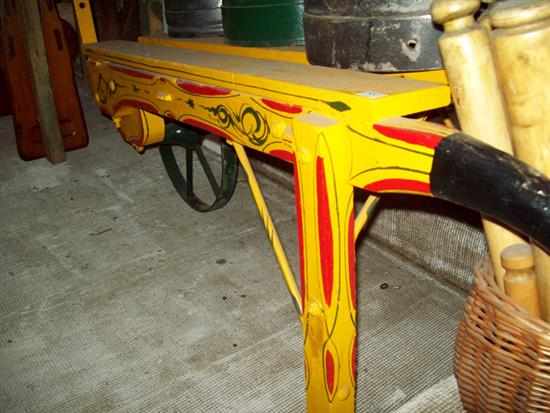 Appraisal: AN ANTIQUE TROLLEY PAINTED RED AND YELLOW