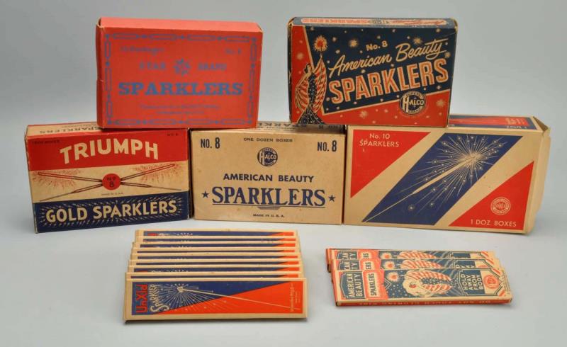 Appraisal: Lot Of s - s Bulk Carton Sparklers Includes Star