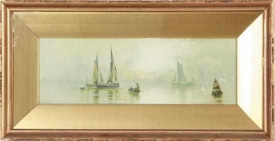 Appraisal: Edward Henry Eugene Fletcher United Kingdom - HARBOR SCENE oil