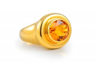 Appraisal: Tiffany Citrine Ring by Paloma Picasso Tiffany citrine ring by