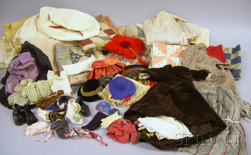 Appraisal: Lot of th and th Century Doll Parts Clothes and